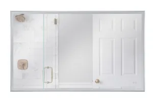 LED Mirror in Brushed Polished Nickel
