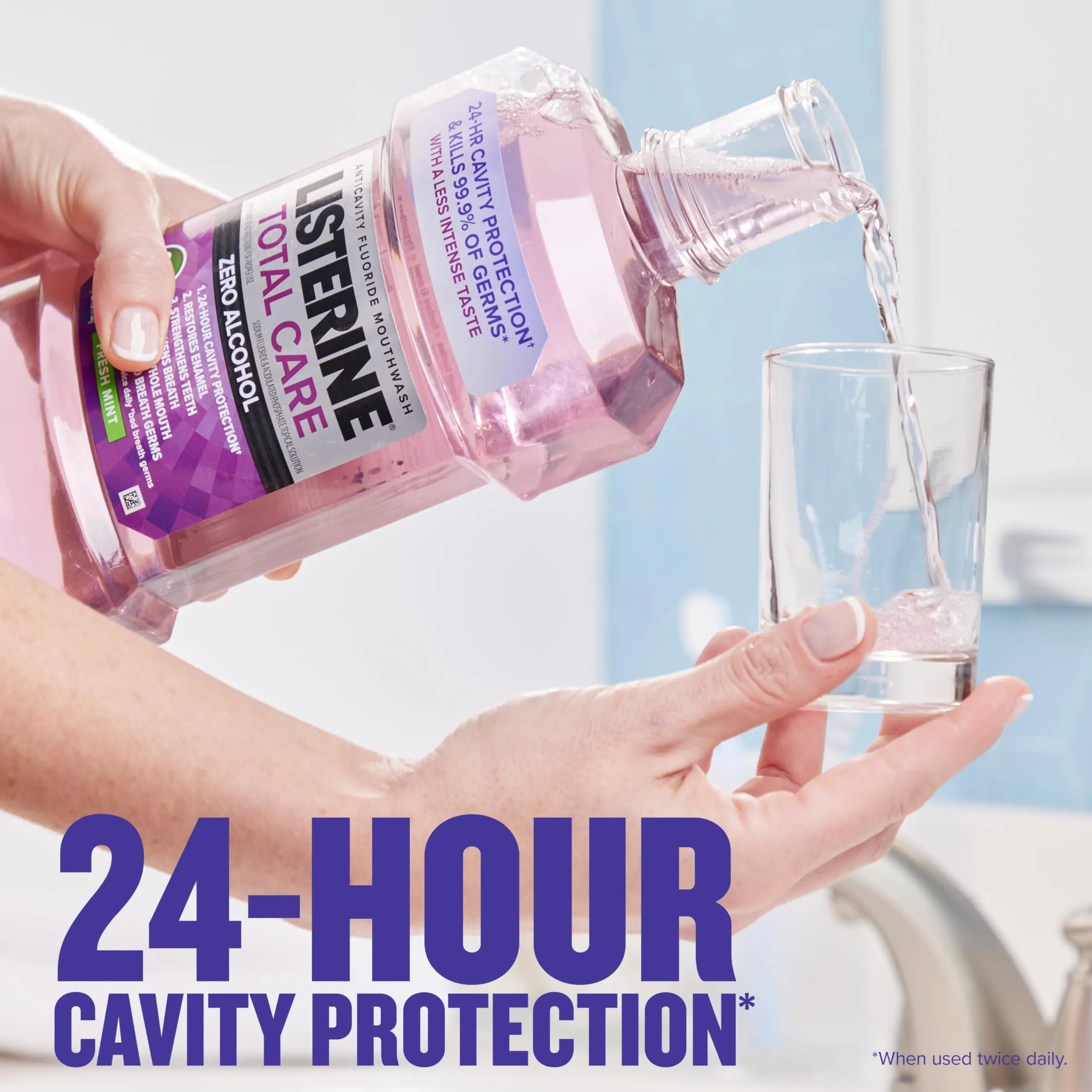 Listerine Alcohol-Free Anticavity Mouthwash, 500 mL