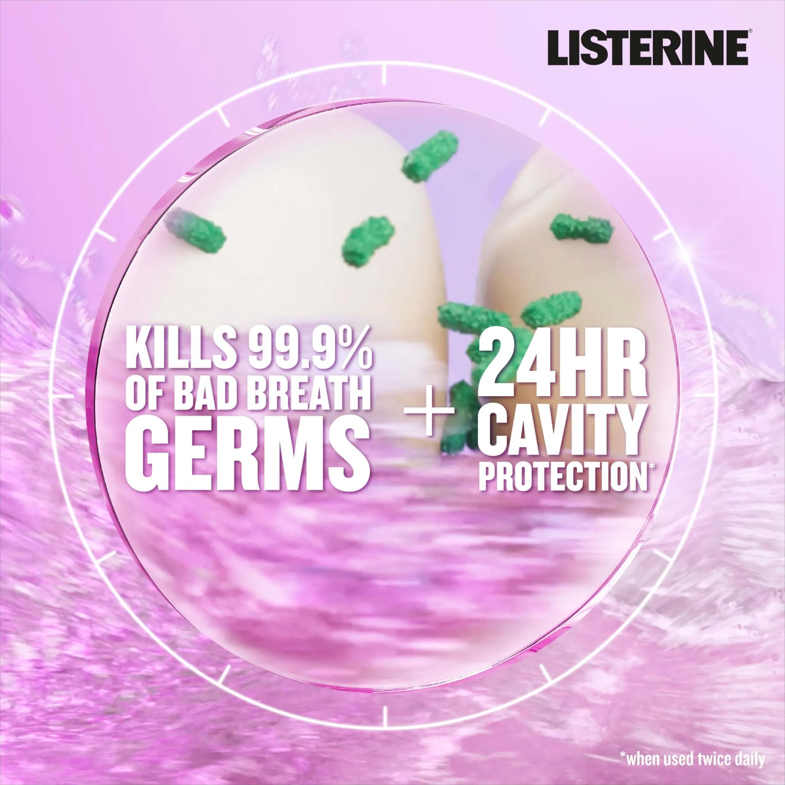 Listerine Alcohol-Free Anticavity Mouthwash, 500 mL