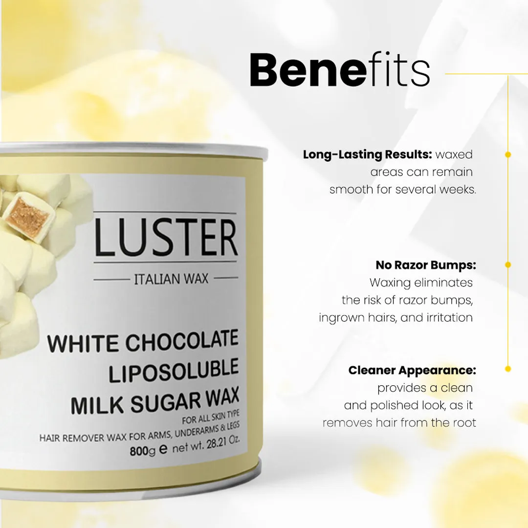 Luster White Chocolate Hair Removal Hot Wax - 800g
