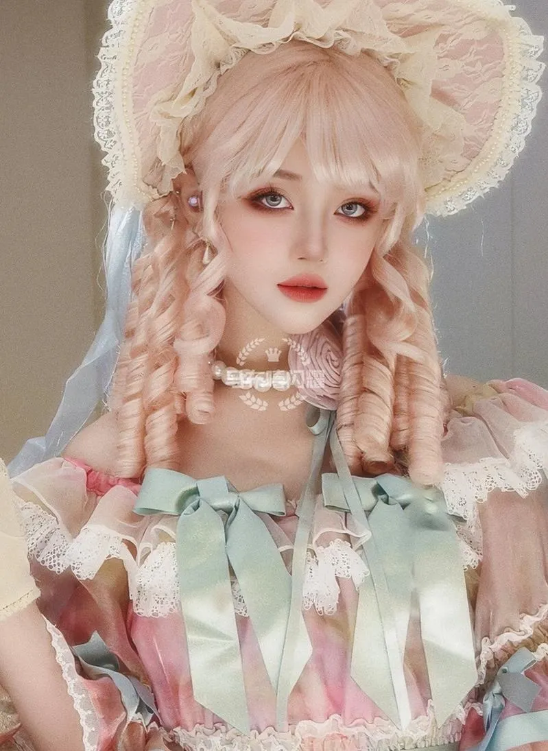Mabuxi~Retro Lolita Wig Elegant Roman Curls Gorgeous Court Wigs