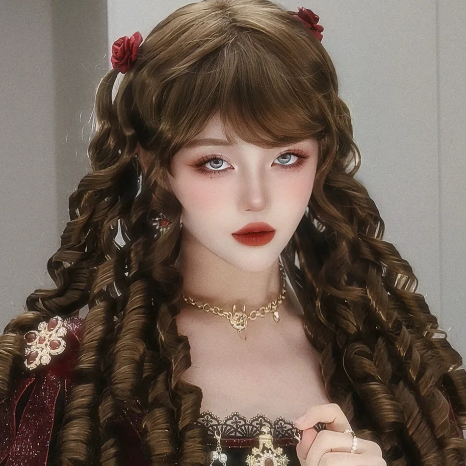 Mabuxi~Retro Lolita Wig Elegant Roman Curls Gorgeous Court Wigs