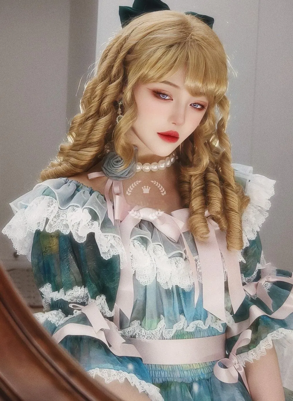 Mabuxi~Retro Lolita Wig Elegant Roman Curls Gorgeous Court Wigs
