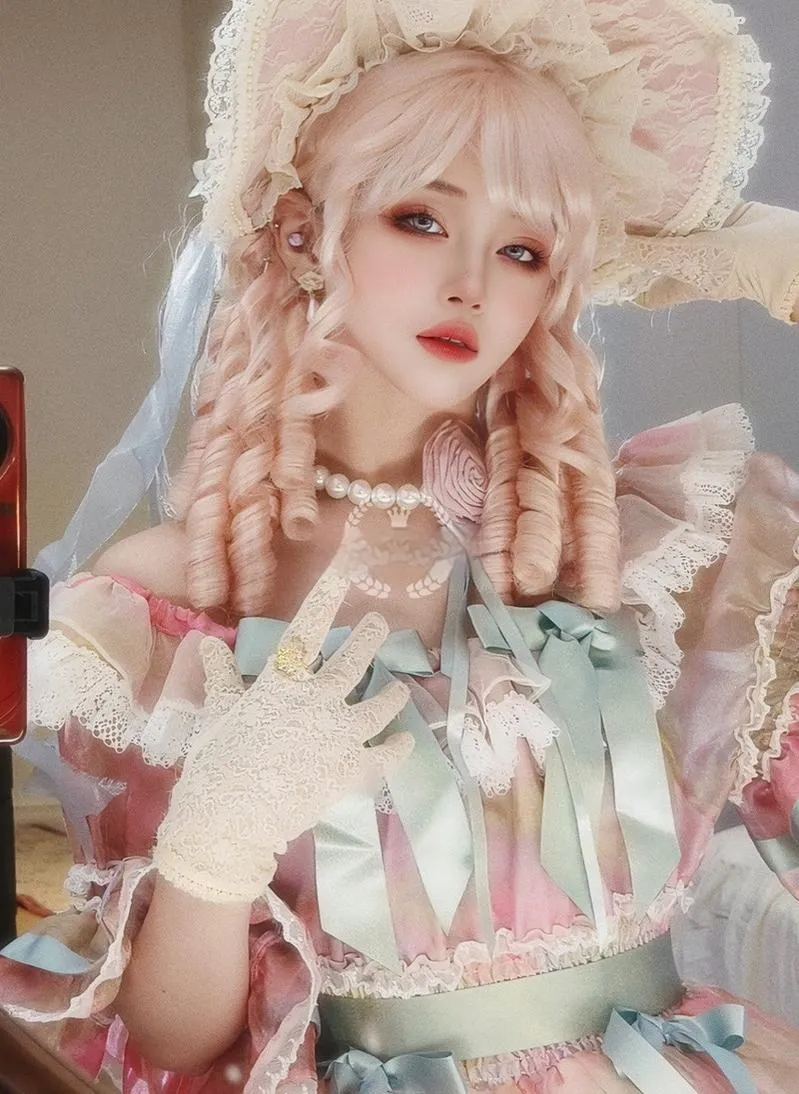 Mabuxi~Retro Lolita Wig Elegant Roman Curls Gorgeous Court Wigs