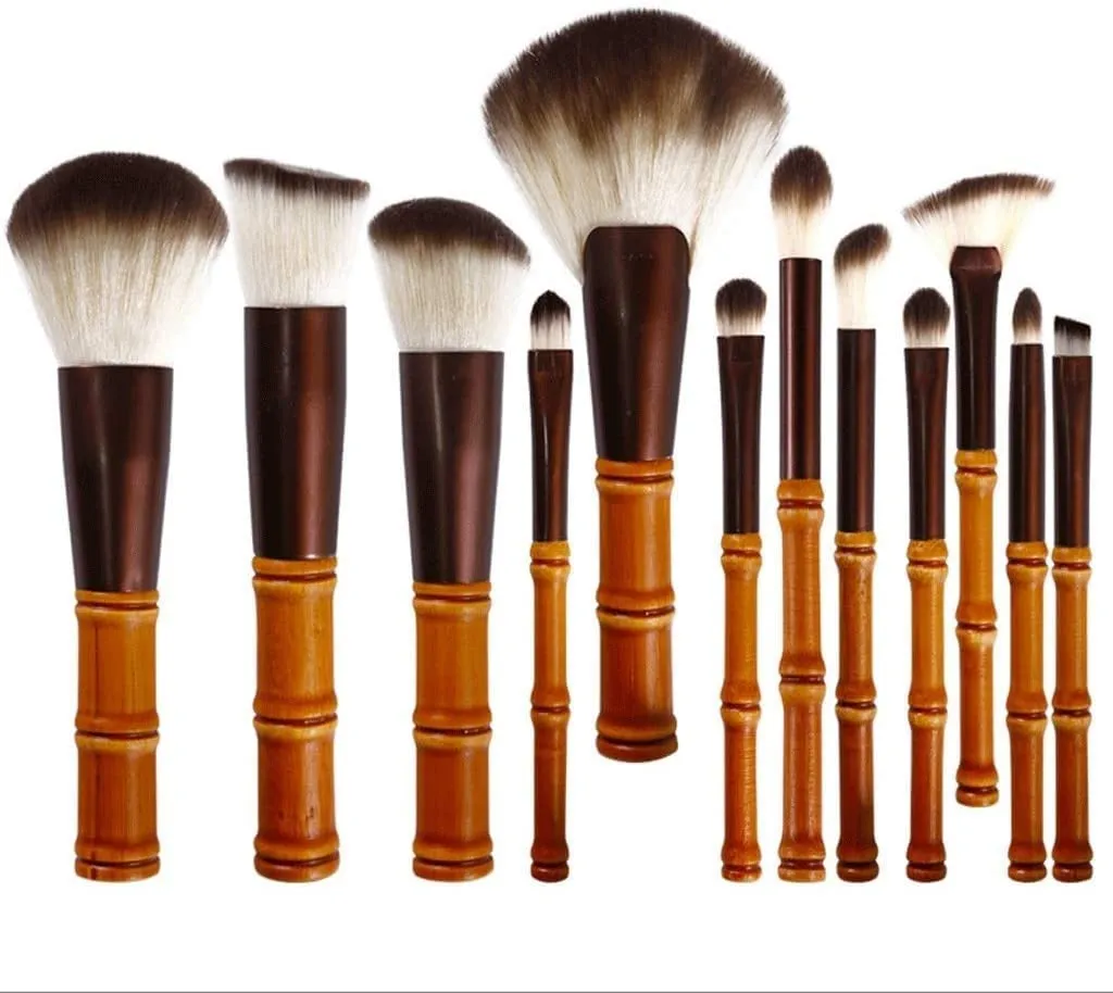 Makeup Brushes, 12pcs Face Brushes Cosmetics Foundation Powder Concealers Blending Eye Shadows Professional Make Brushes Kit Soft bristles