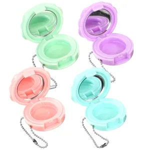 Makeup Container 4pcs Empty Eyeshadow Palette Rose Shaped Lipstick Container Case Empty Cosmetics Makeup Powder Sample Container with Mirror Sample Containers