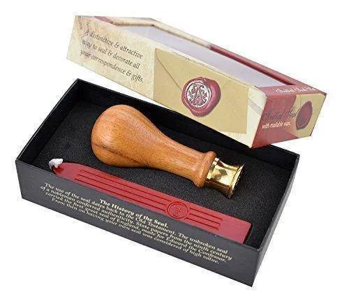 Manuscript Initial & Wax - Boxed Wax Seal Stamp Set