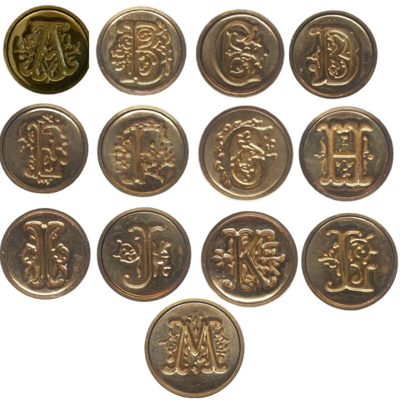 Manuscript Initial & Wax - Boxed Wax Seal Stamp Set