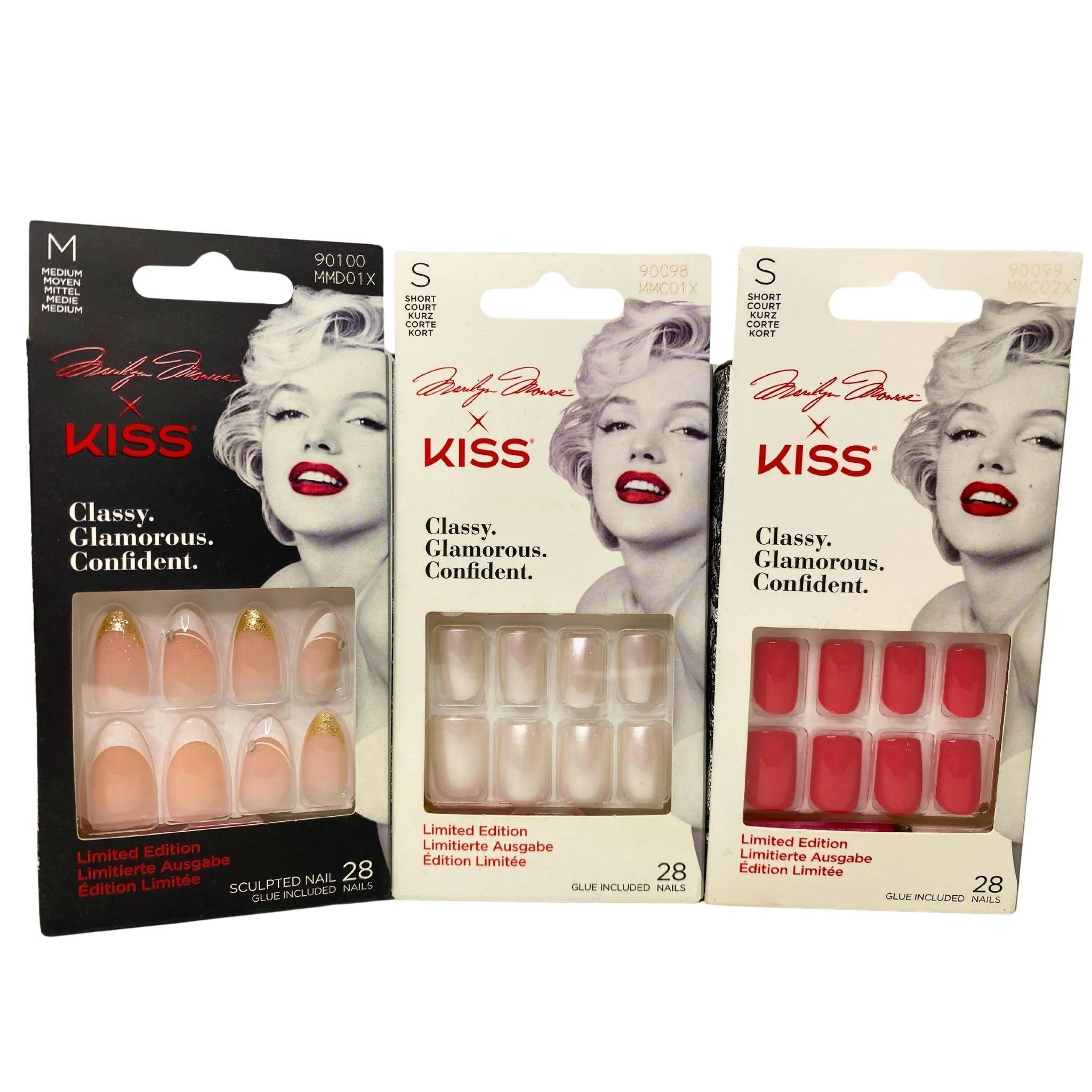 Marilyn Monroe X KISS Nails Limited Edition Assortde Styles & Lengths (70 Pcs Lot)