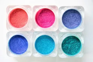 Mica Powder Pigment for Makeup - Lip Gloss Pigment Powder for Lipstick - Pigment Powder for Nails - Loose Mica Pigment Powder for Face & Body - Naked Cosmetics Tropical Indulgence Collection of 6