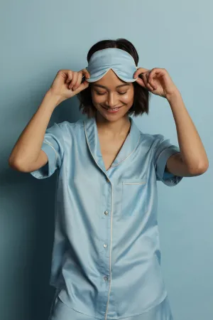 Mulberry Silk Eye Mask - Andaman Blue.