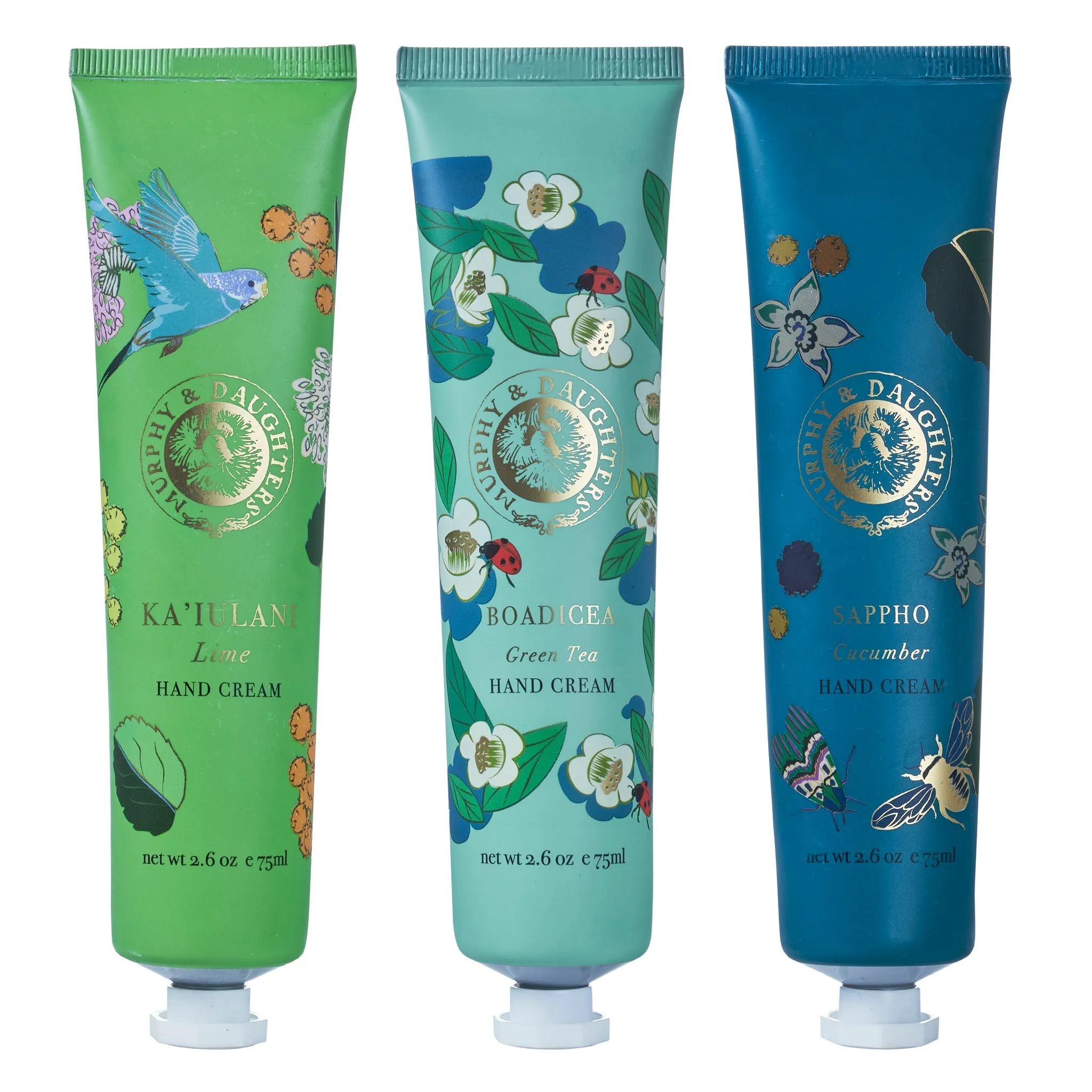 Murphy & Daughters Gift Set of 3 Full Size hand creams in a luxe tin -Lime