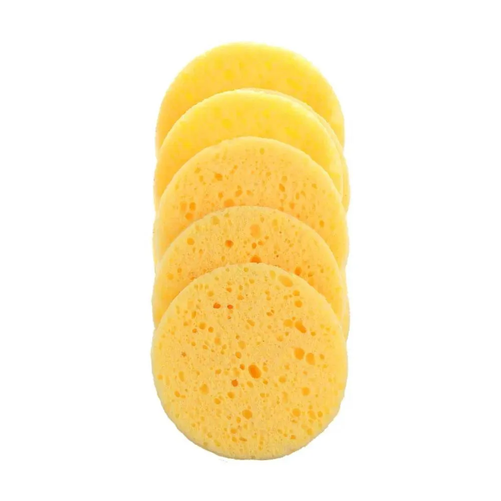 Natural Wood Pulp Makeup Remover Sponges – 5/10pcs, Various Sizes