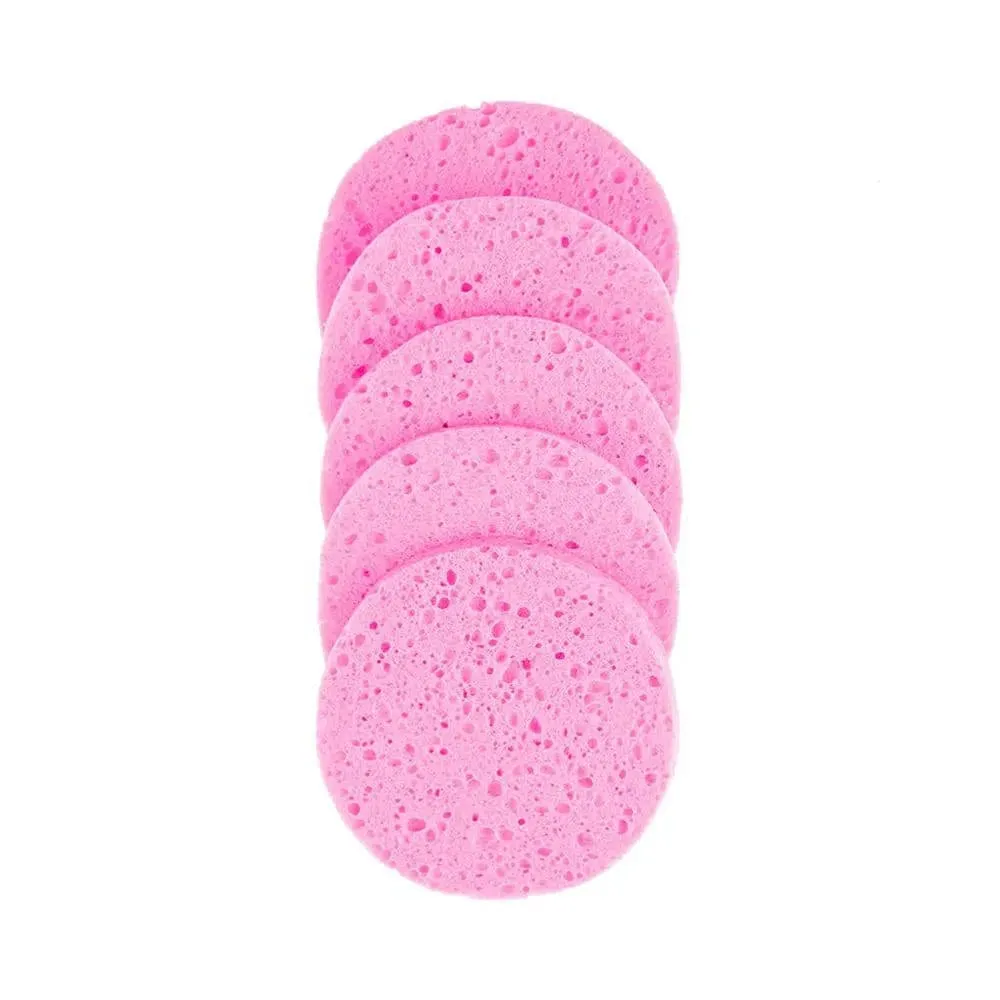 Natural Wood Pulp Makeup Remover Sponges – 5/10pcs, Various Sizes