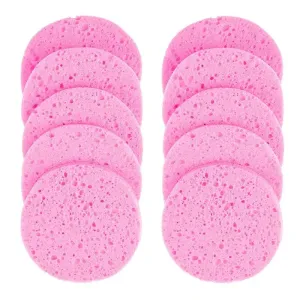 Natural Wood Pulp Makeup Remover Sponges – 5/10pcs, Various Sizes