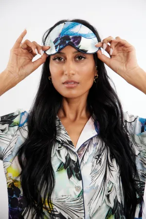 NILOFAR NAVY SILK EYE MASK