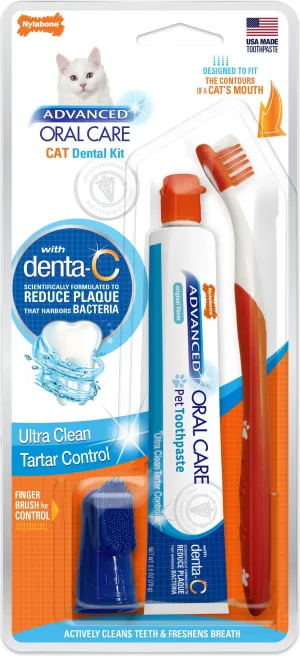 Nylabone Advanced Oral Care Cat Dental Kit - 2.5 Oz