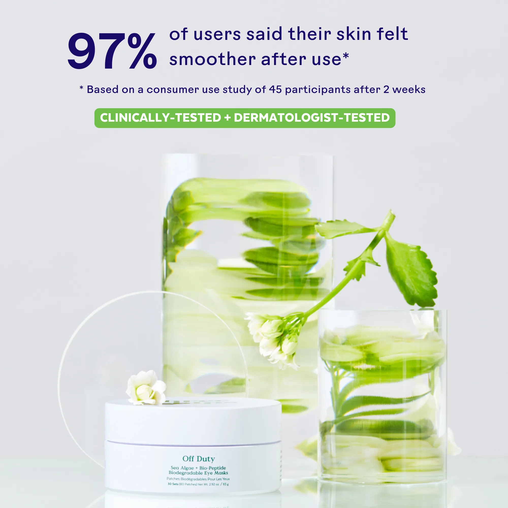 Off Duty Sea Algae   Bio-Peptide Smoothing Biodegradable Eye Masks