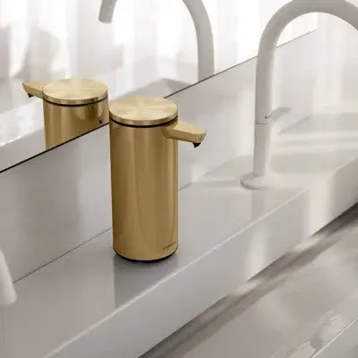 Open Box - simplehuman 9 oz. Touch-Free Automatic Rechargeable Sensor Liquid Soap Dispenser, Brass Stainless Steel