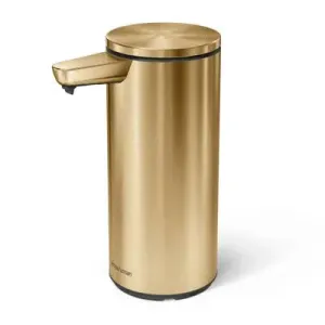 Open Box - simplehuman 9 oz. Touch-Free Automatic Rechargeable Sensor Liquid Soap Dispenser, Brass Stainless Steel
