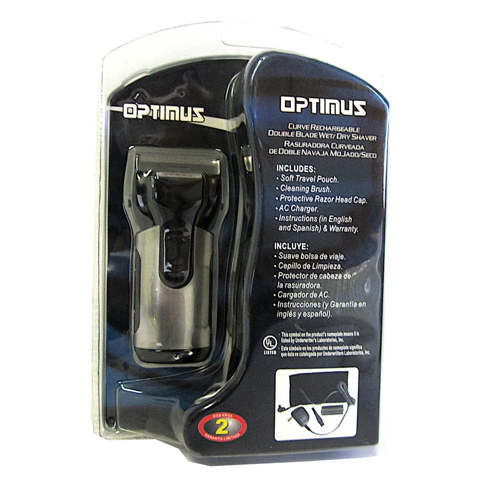 Optimus 50040S Curve Rechargeable Double Blade Wet / Dry Men'S Shaver