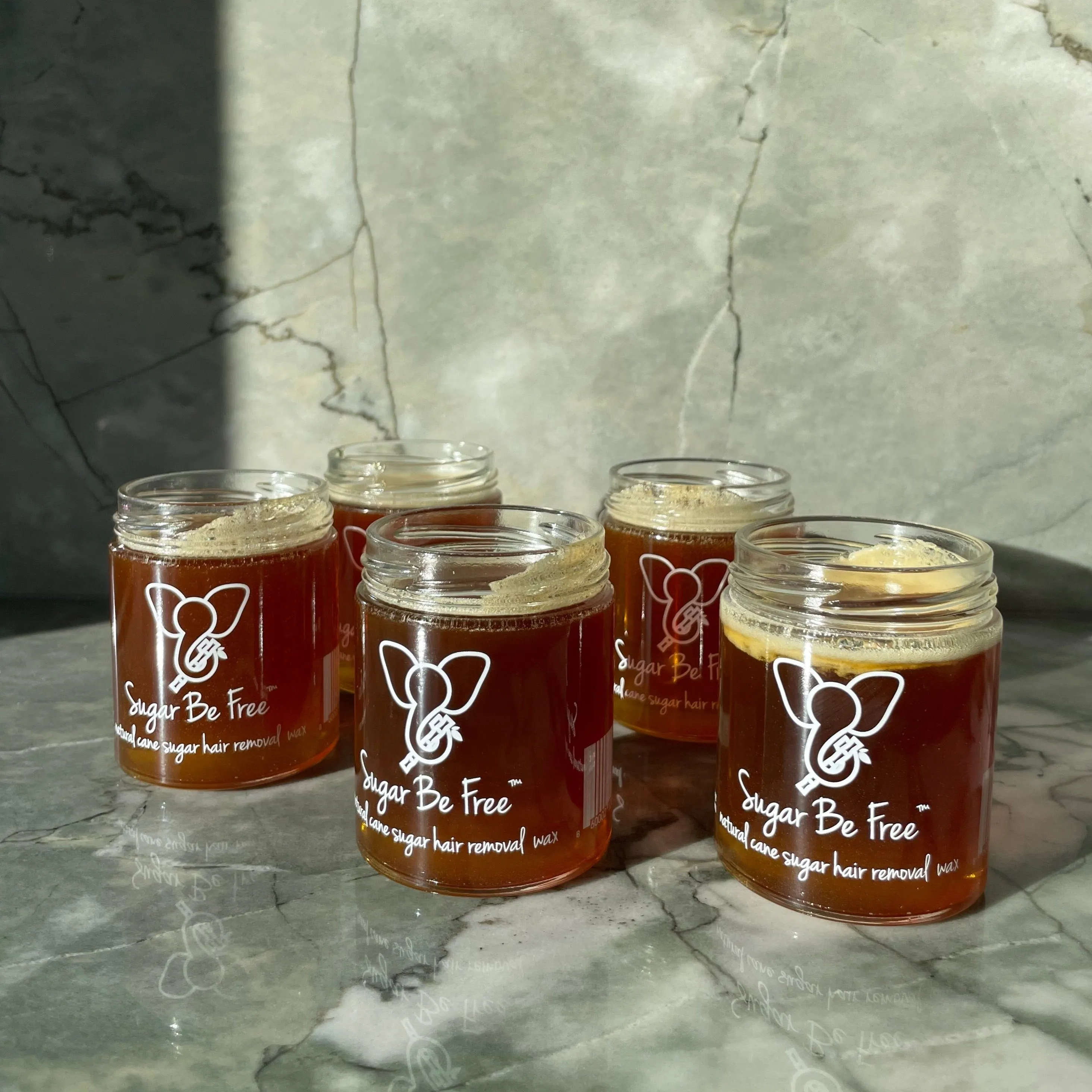 Organic cane sugar hair removal wax