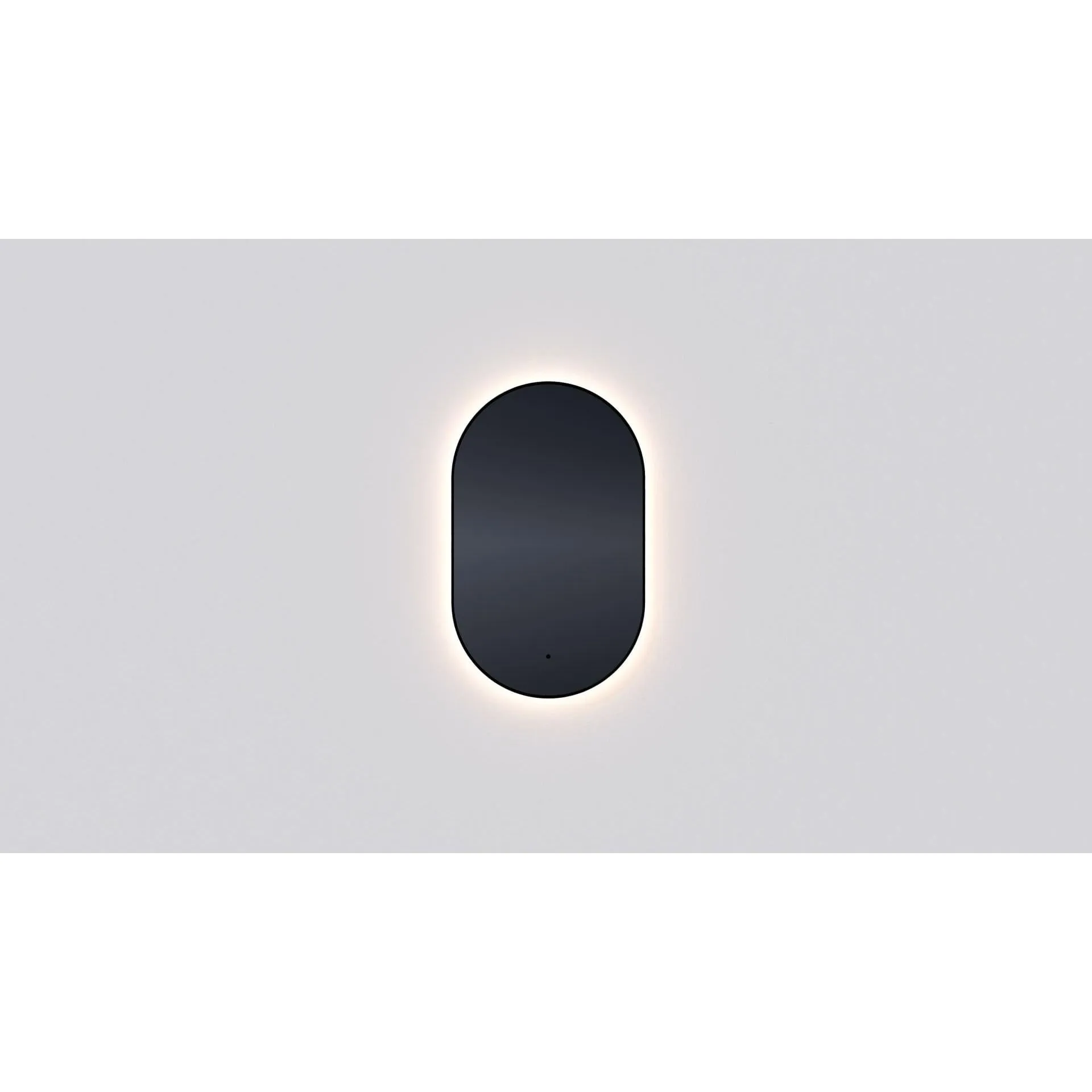 Oxygen Lighting ARGO 3-1402-15 Designer Arched Lighted Mirror 22x48 inch - Black