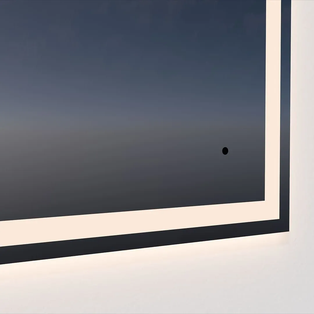 Oxygen Lighting MIMIC 3-1502-0 Designer Lighted Mirror Square 30x40 Inch