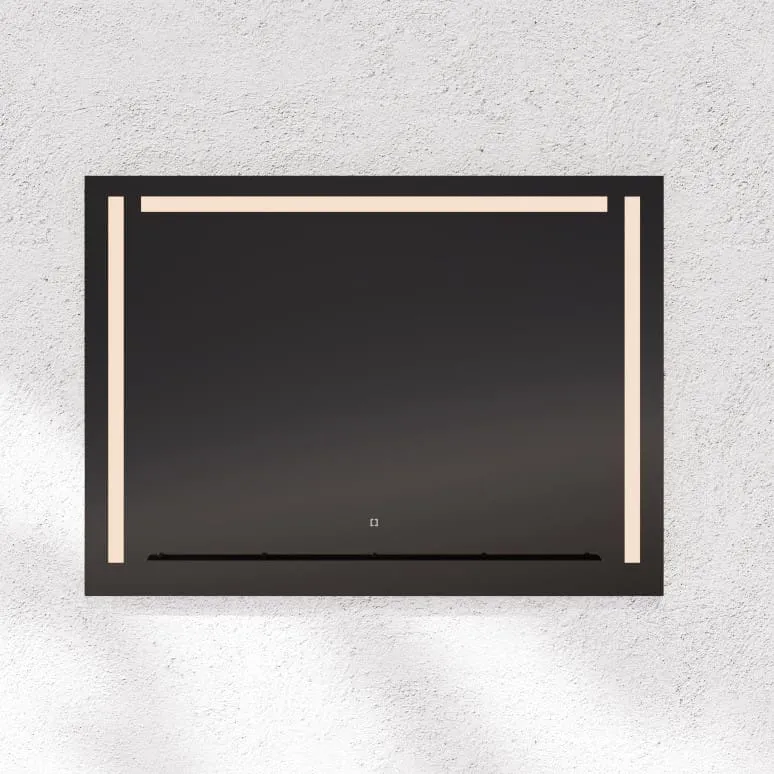 Oxygen Skylight 3-0305-15 Designer Rectangle Mirror 60x42 Inch - Black