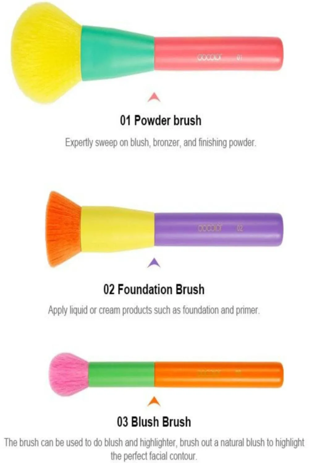 Professional Powder Foundation Eyeshadow Makeup Brush set - 15 Pcs