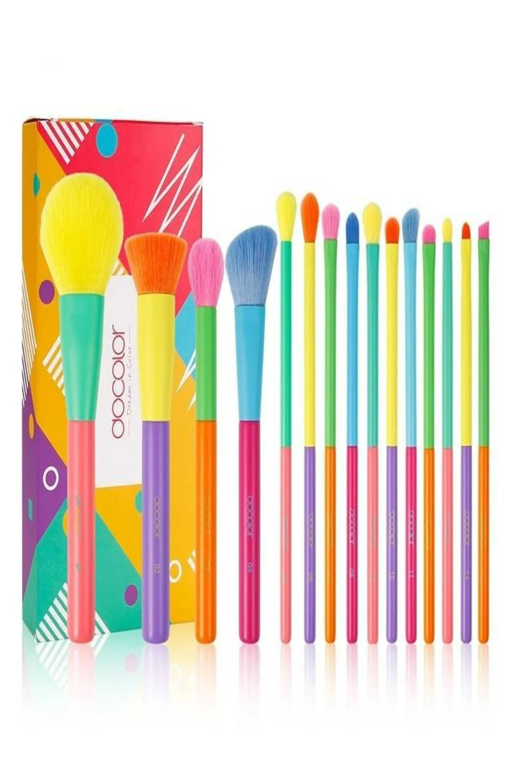 Professional Powder Foundation Eyeshadow Makeup Brush set - 15 Pcs