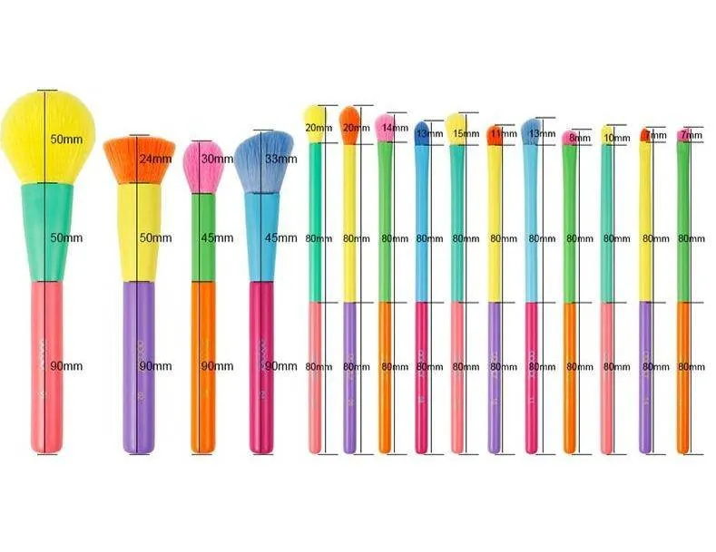 Professional Powder Foundation Eyeshadow Makeup Brush set - 15 Pcs