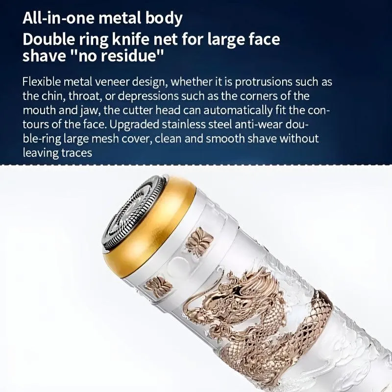 RAZOR-HW-T8-Mini Portable USB Rechargeable Dragon Design Electric Shave