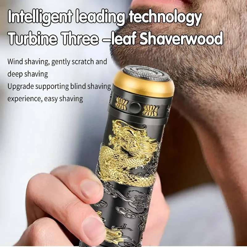 RAZOR-HW-T8-Mini Portable USB Rechargeable Dragon Design Electric Shave