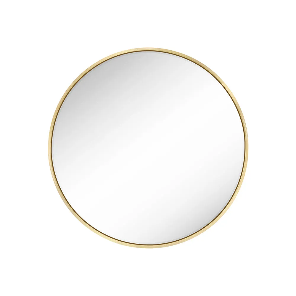 Round Wall Mirror with Metal Frame
