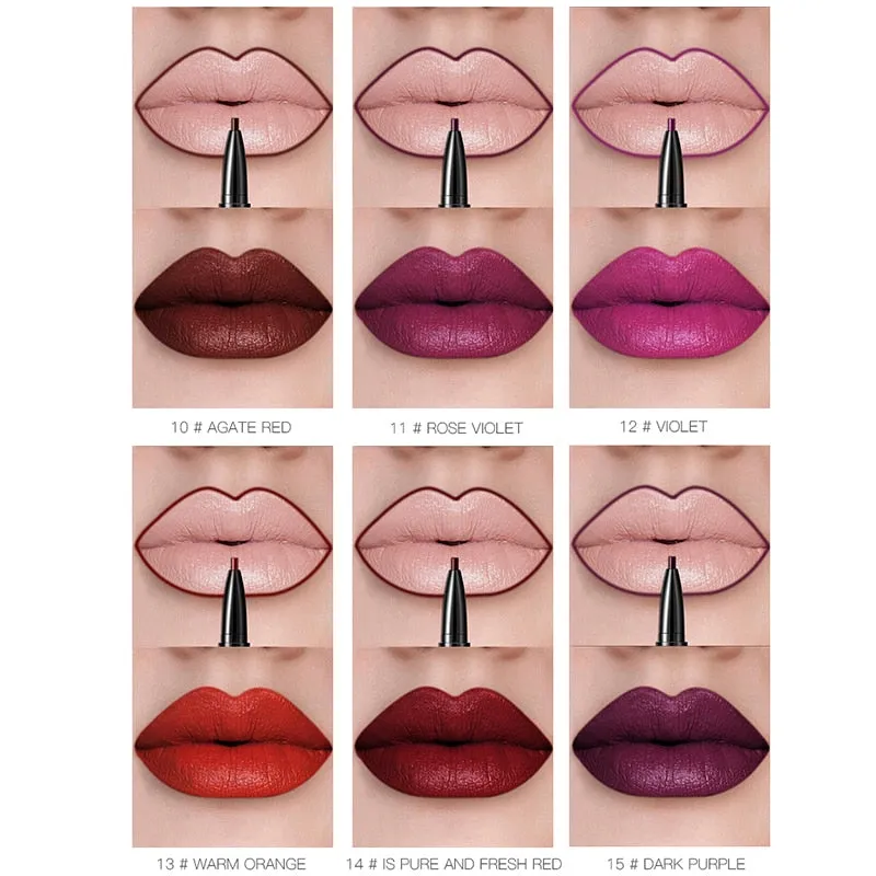 Sexy Lips Matte Velvet Liquid Lipstick Pencil Lipgloss