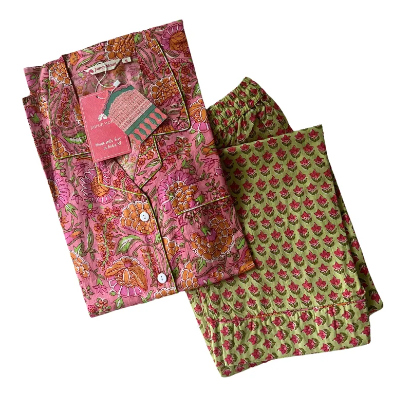 Shanti PJ Set | Exclusive Limited Edition | Tangerine Garden