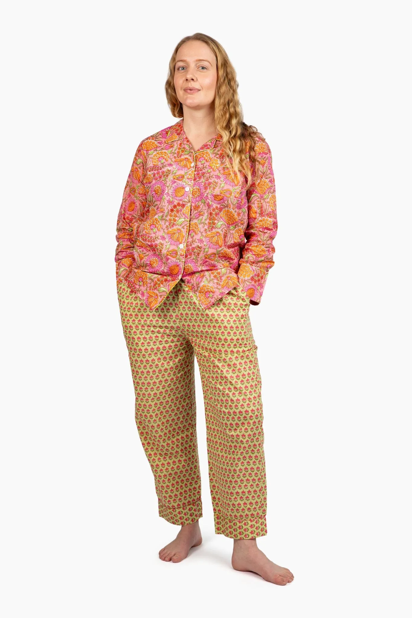 Shanti PJ Set | Exclusive Limited Edition | Tangerine Garden