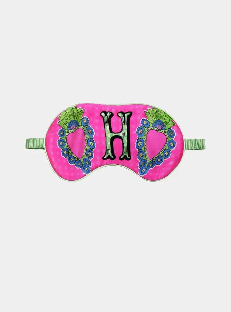 Silk Eye Mask / "H for Hearts"