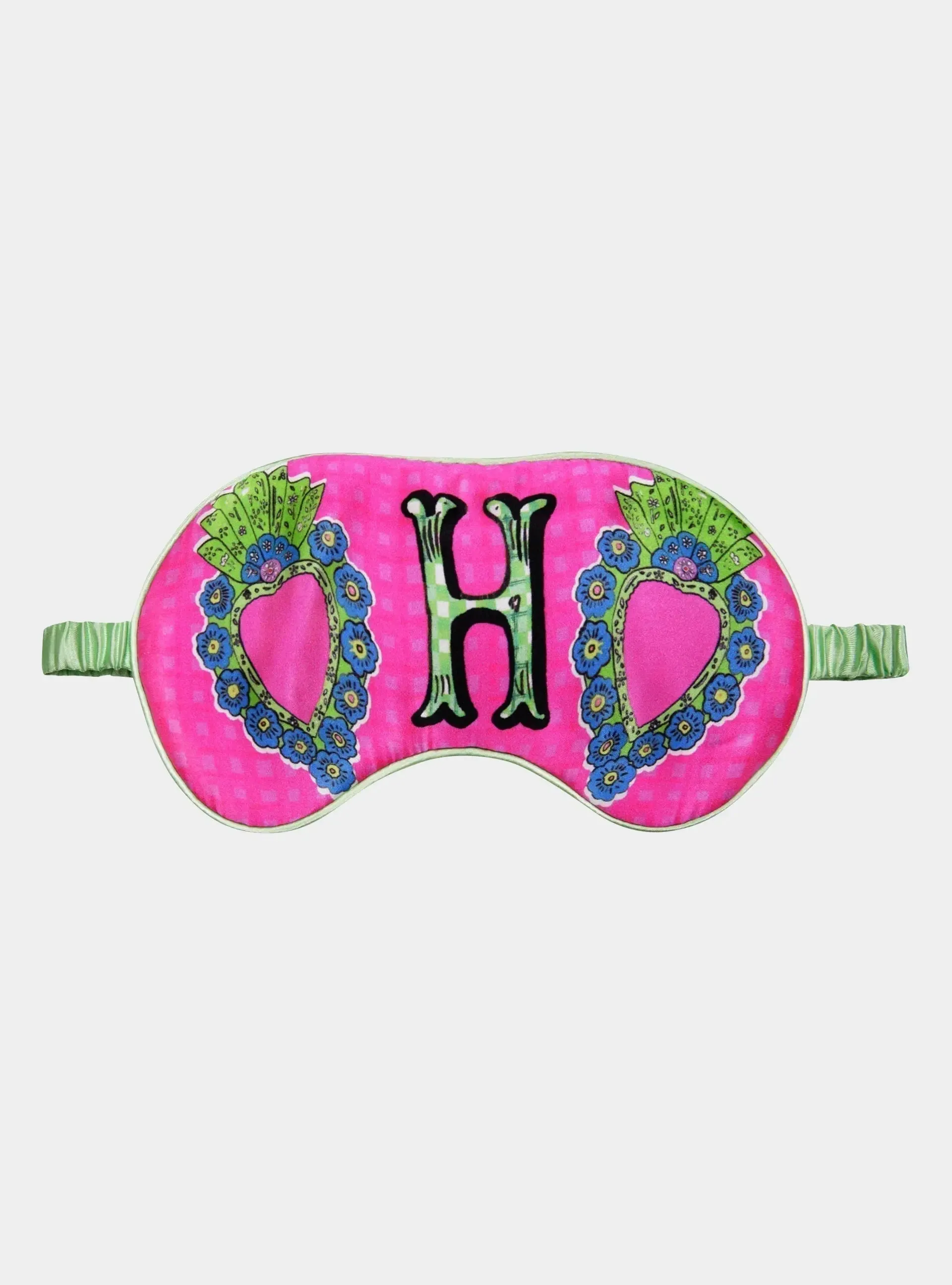 Silk Eye Mask / "H for Hearts"