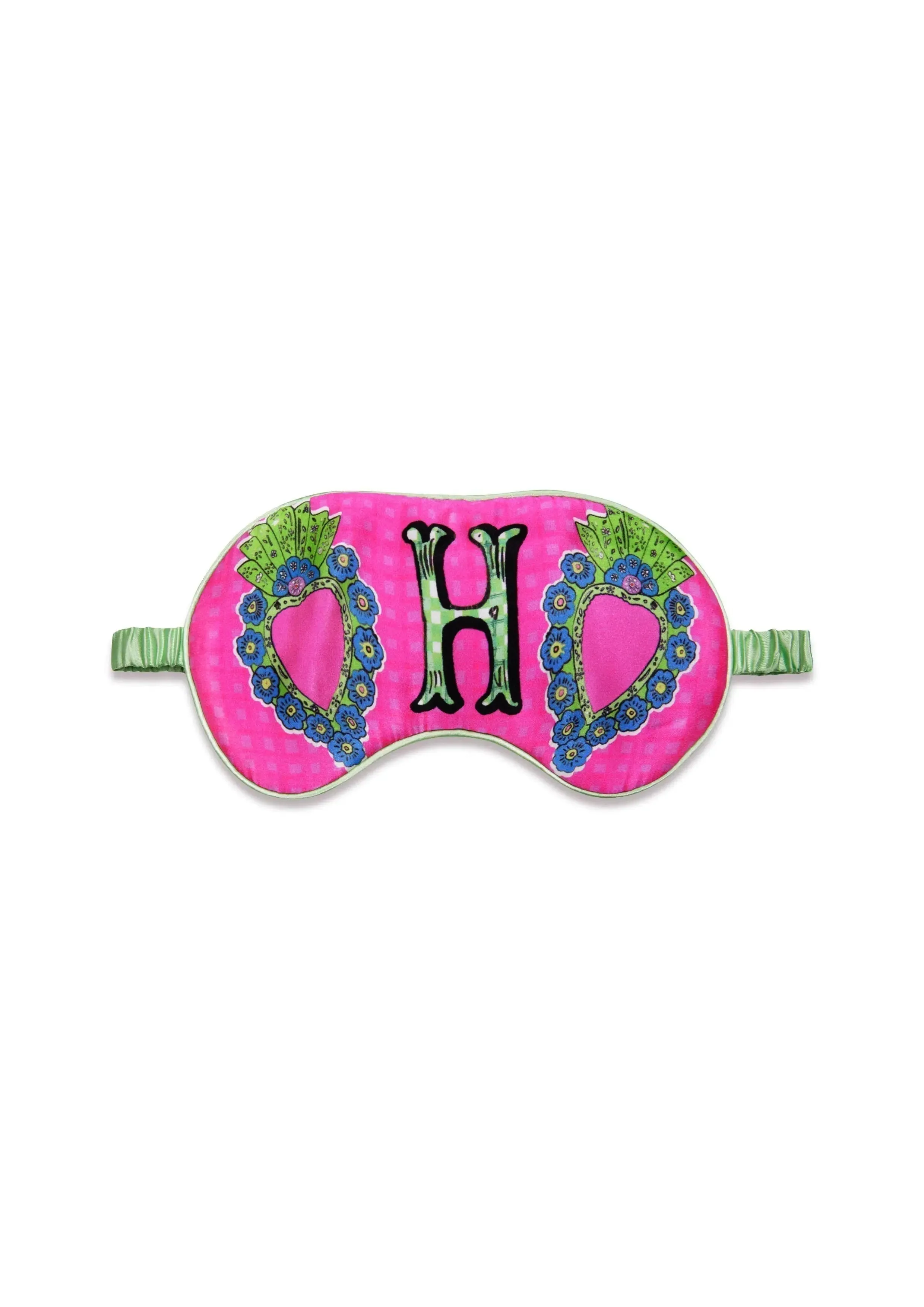 Silk Eye Mask / "H for Hearts"