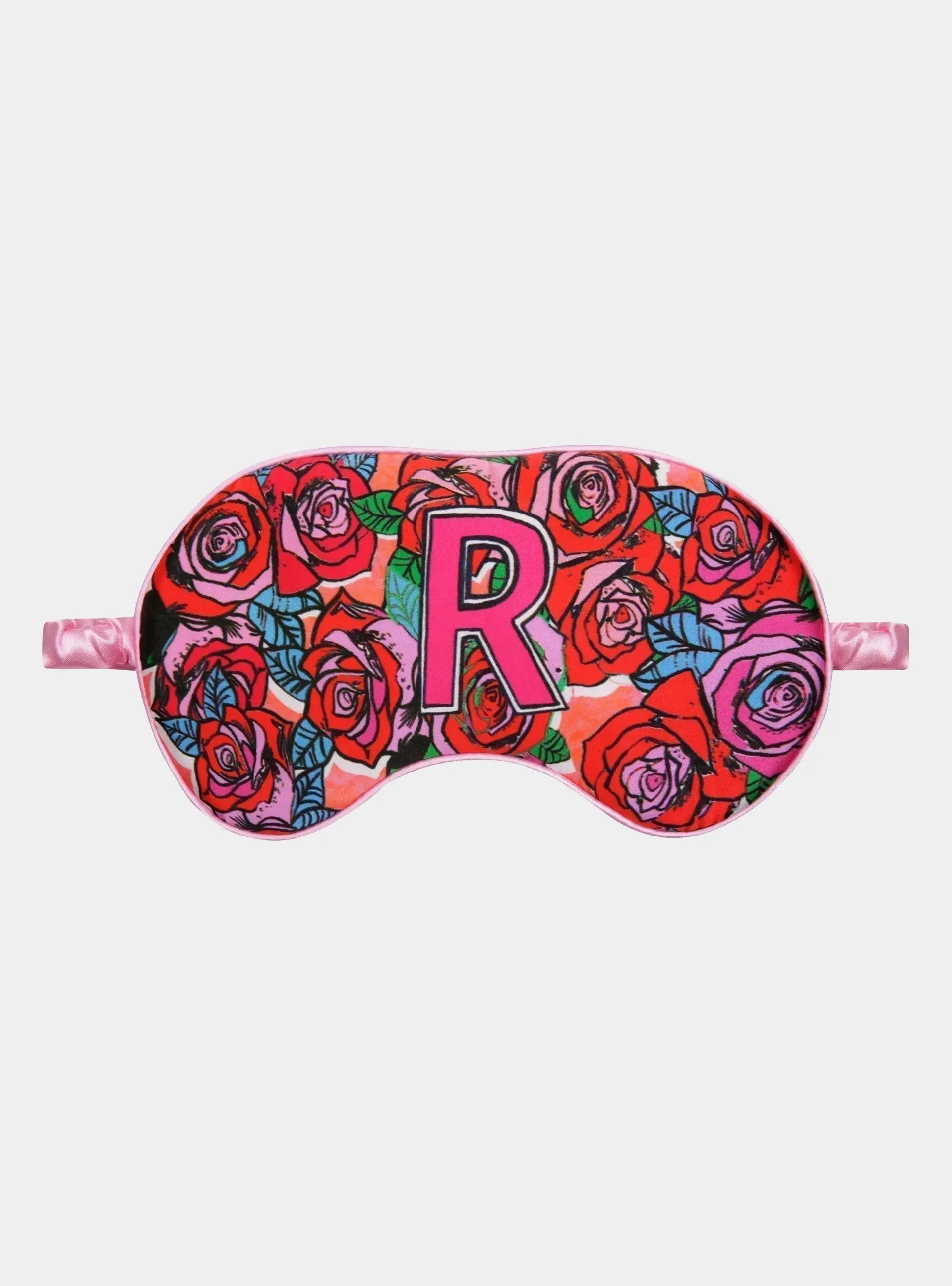 Silk Eye Mask / "R for Roses"