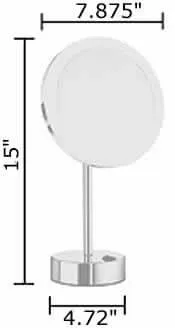 Smedbo 5x Free-Standing Battery Operated Makeup Mirror with Light - 3 Finishes