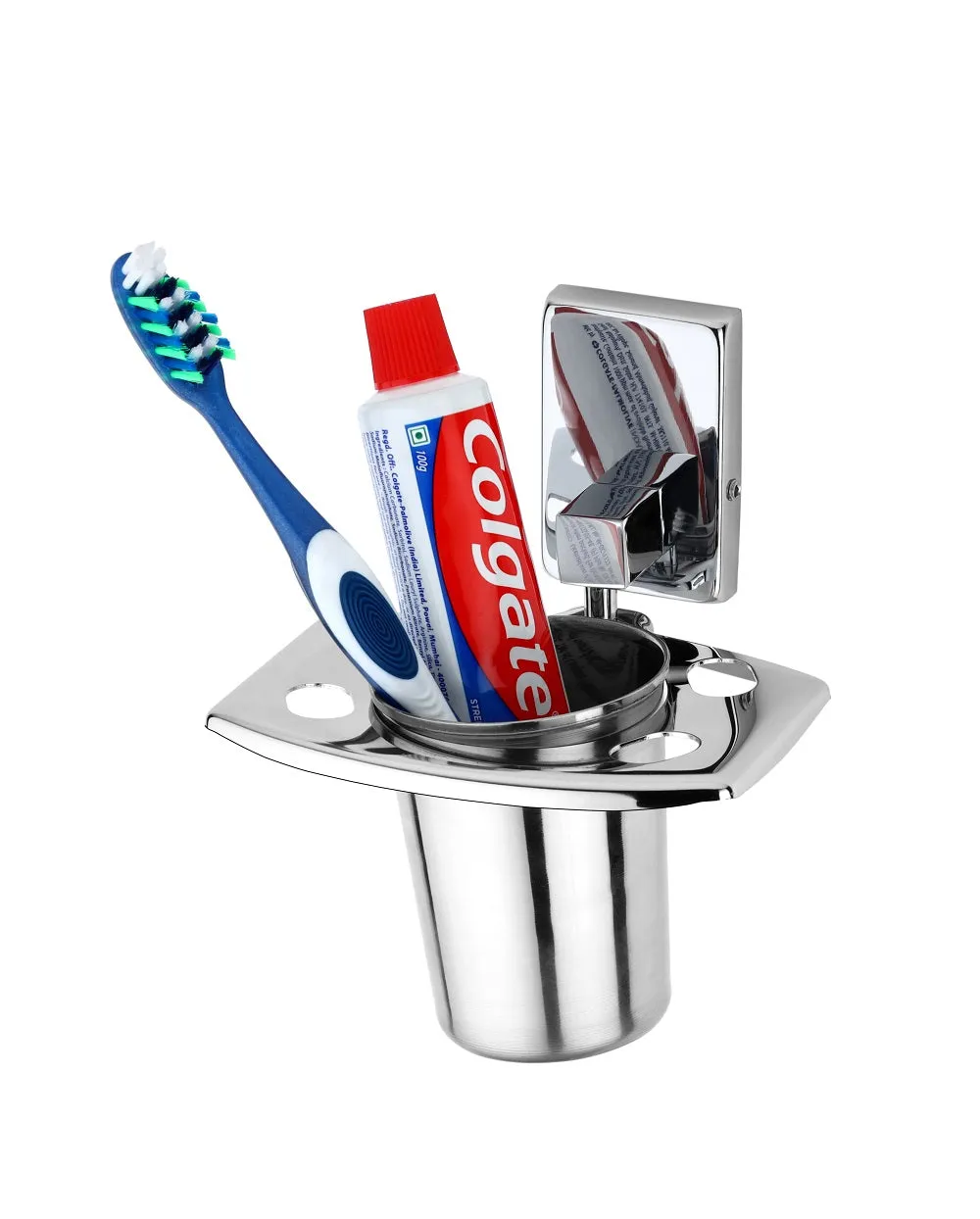 Square Shape Stainless Steel Toothbrush Holder - by GLOXY®