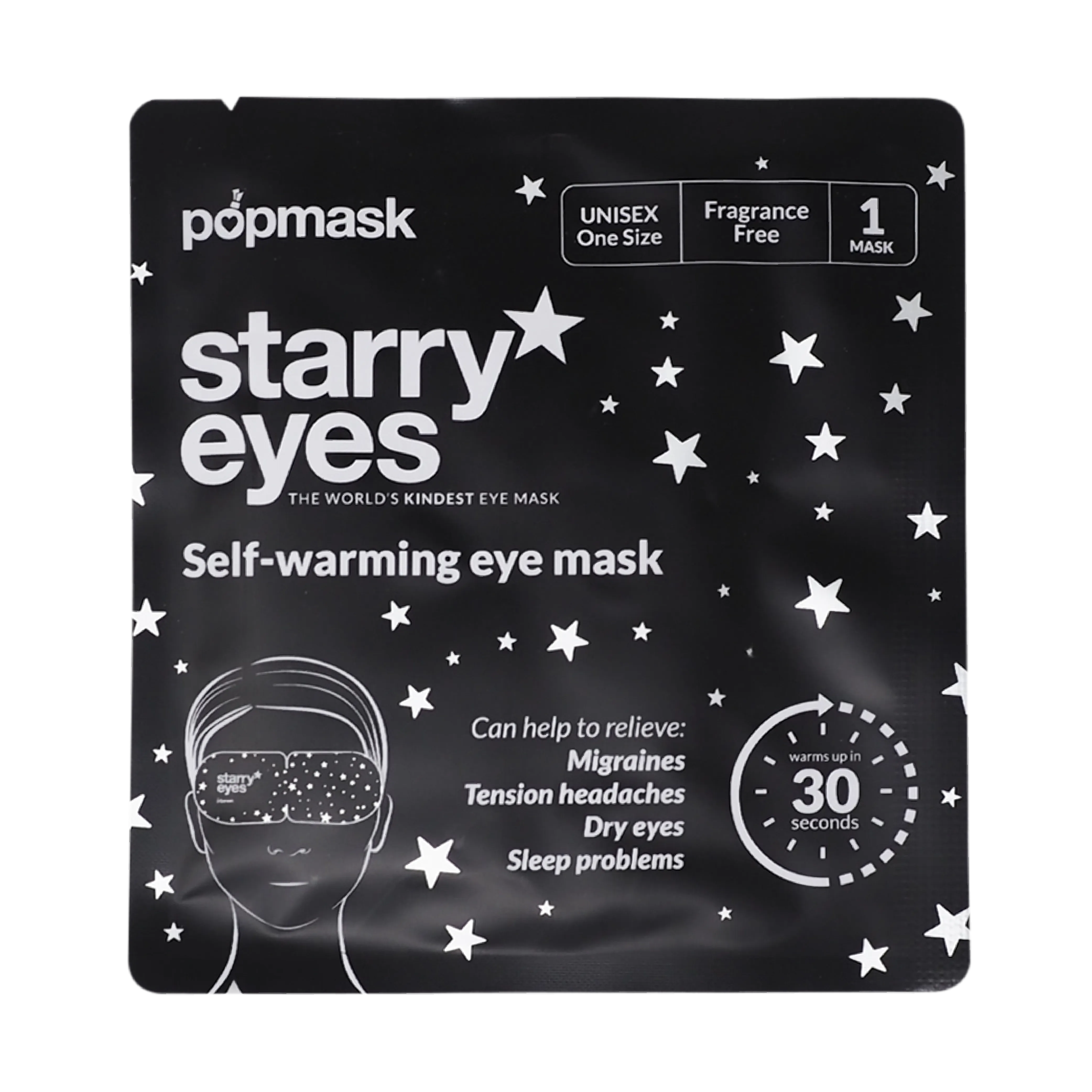 Starry Eyes Self-Heating Eye Masks – 5 Pack | Relax & Unwind for Better Sleep