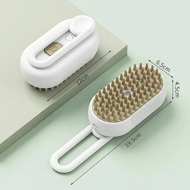 Steamy Cat Brush 3 in 1 Electric Anti-splashing for Massage Pet Grooming Comb Hair Removal Combs New Cat Brush with Steam Spray