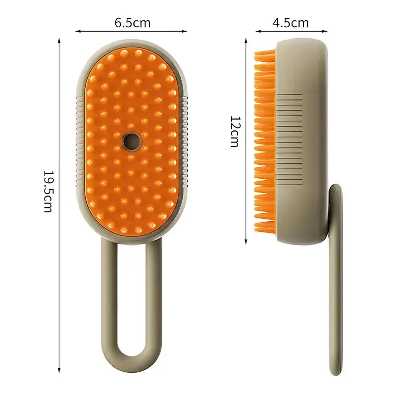 Steamy Cat Brush 3 in 1 Electric Anti-splashing for Massage Pet Grooming Comb Hair Removal Combs New Cat Brush with Steam Spray