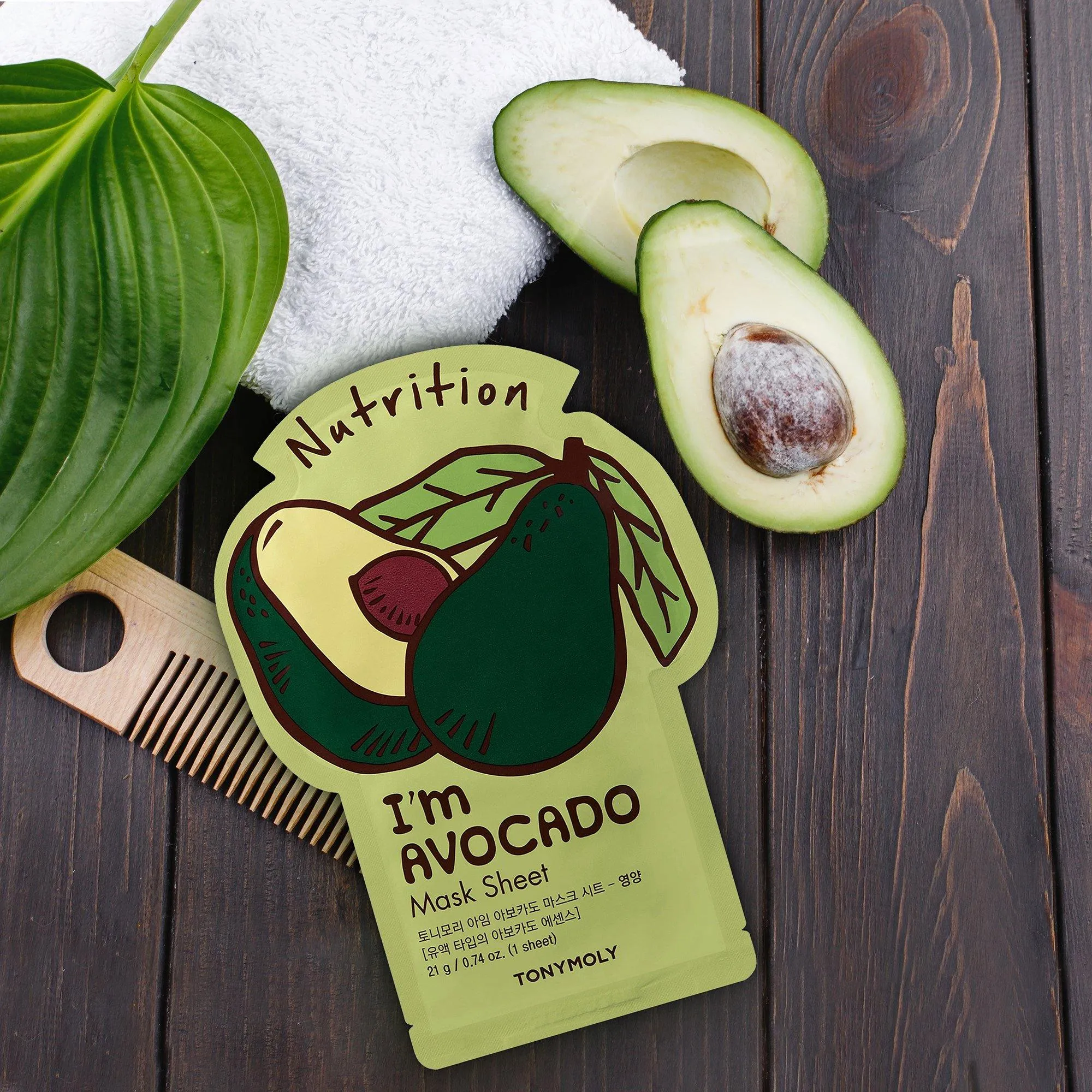TONYMOLY I'm Avocado Sheet Mask 10 Pack Bundle -Nutrition-Face Mask | Korean Skin Care