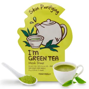 TONYMOLY I'm Green Tea Sheet Masks - Skin Purifying - Face Mask | Korean Skin Care