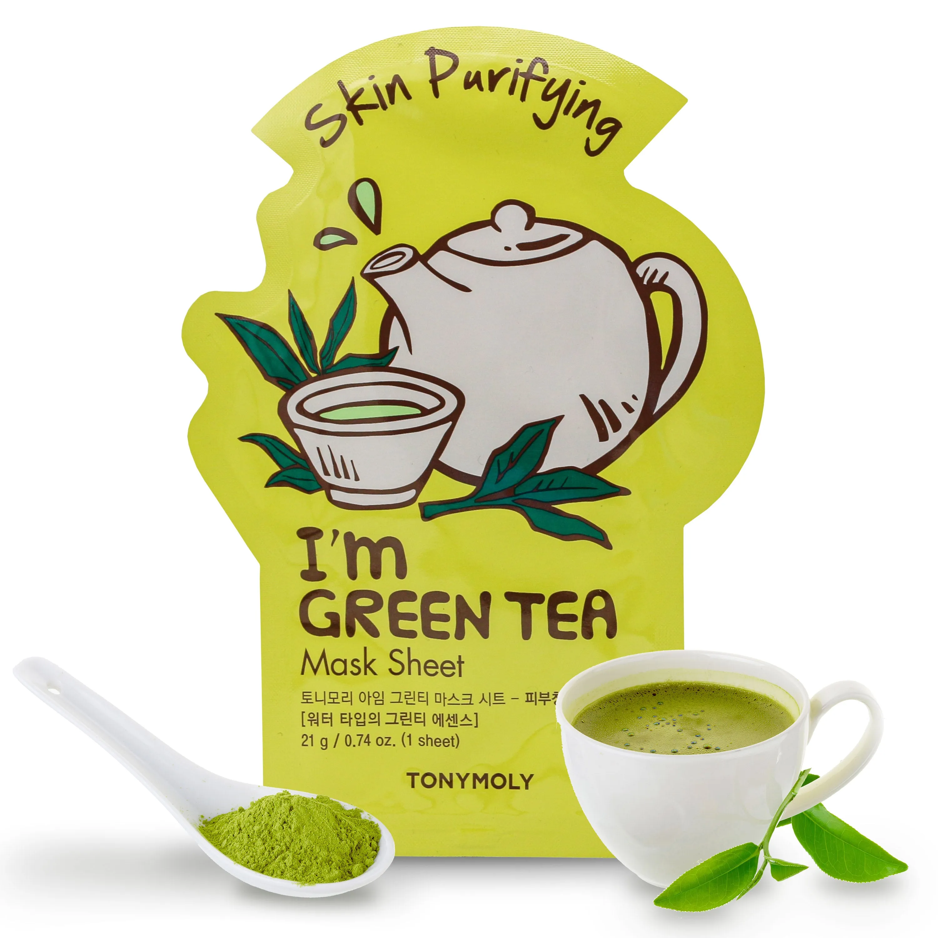 TONYMOLY I'm Green Tea Sheet Masks - Skin Purifying - Face Mask | Korean Skin Care